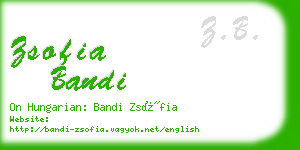 zsofia bandi business card